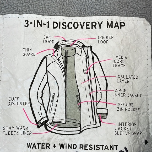 EUC- Girls Champion 3 In 1 Jacket  Size 6/6X - Picture 11 of 11